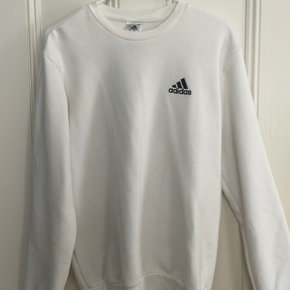 White Adidas crewneck size small (mens)